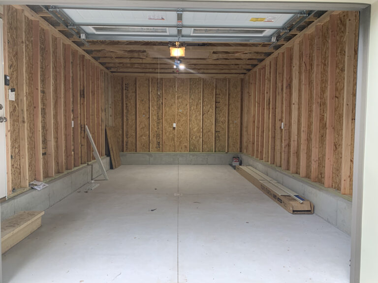 Oliver Construction Services - During Remodel - Exterior - Garage